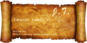 Jancsa Tamás névjegykártya