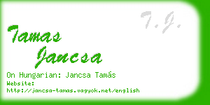 tamas jancsa business card